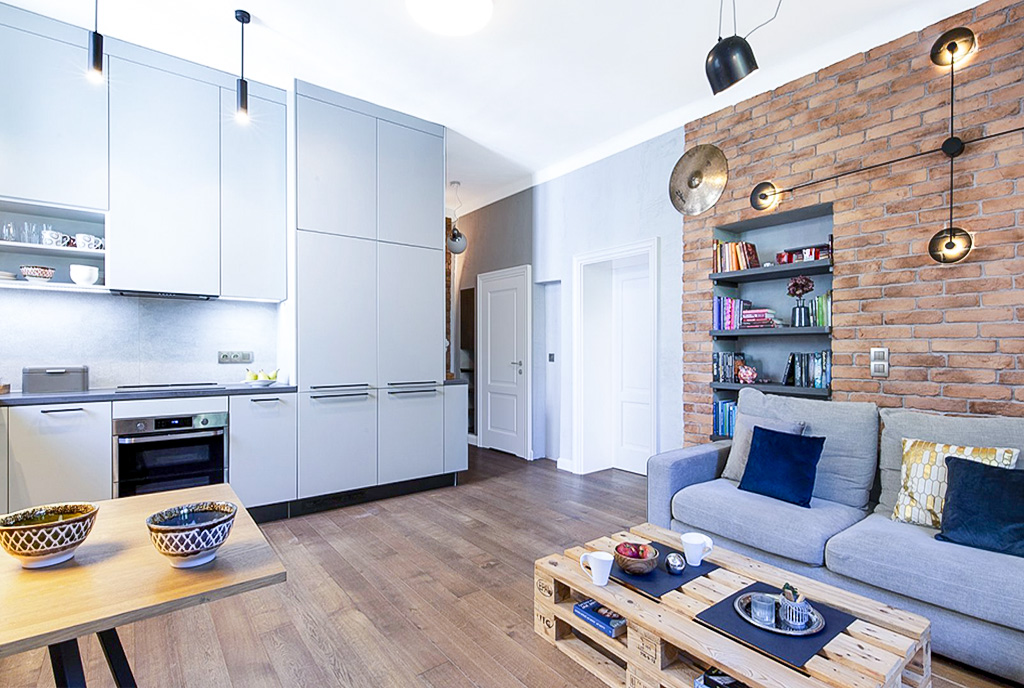 fragment salonu w ekskluzywnym apartamencie do wynajęcia Warszawa
