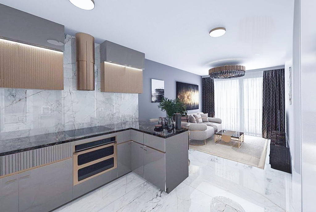 designerski salon w ekskluzywnym apartamencie do sprzedaży Gdańsk