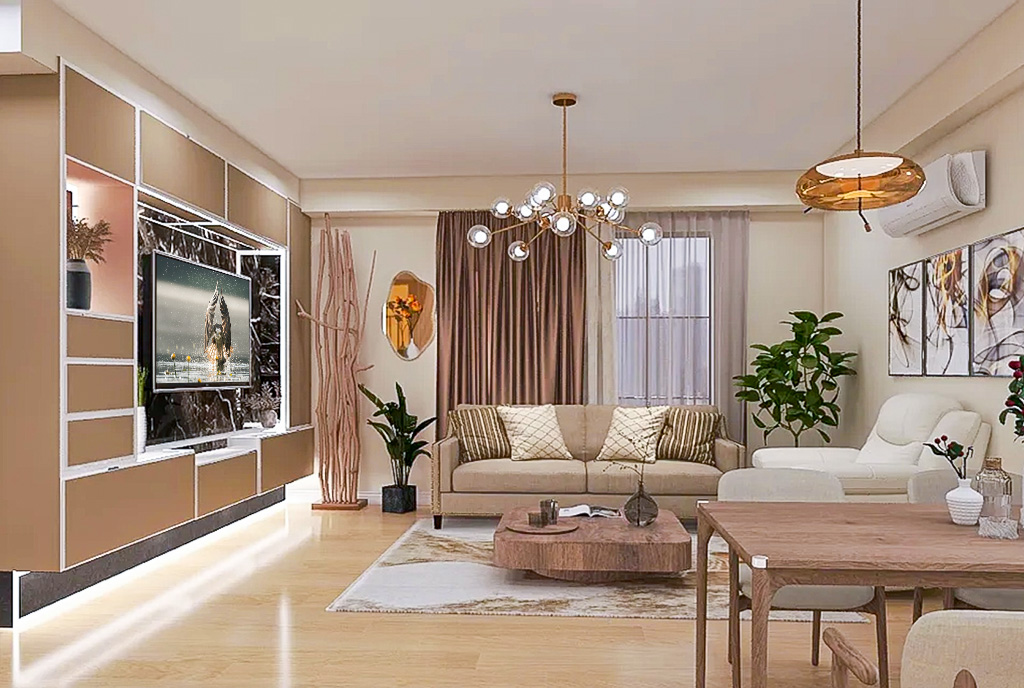 urzązony ze smakiem salon w ekskluzywnym apartamencie do sprzedaży Gdańsk