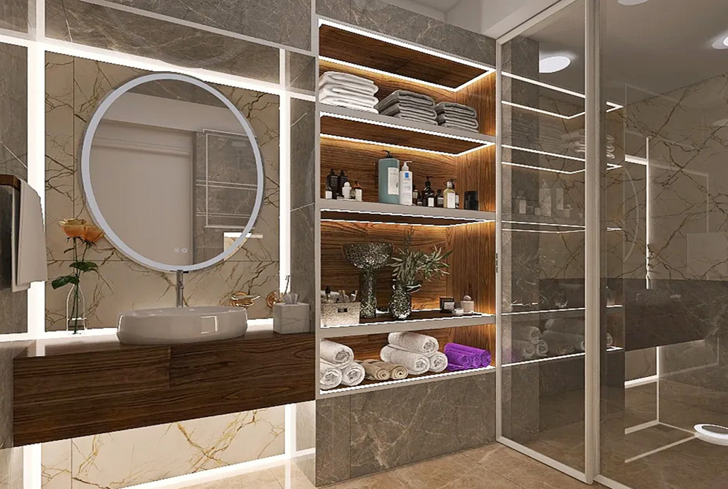 jedno z pomieszczeń w luksusowym apartamencie na sprzedaż Gdynia