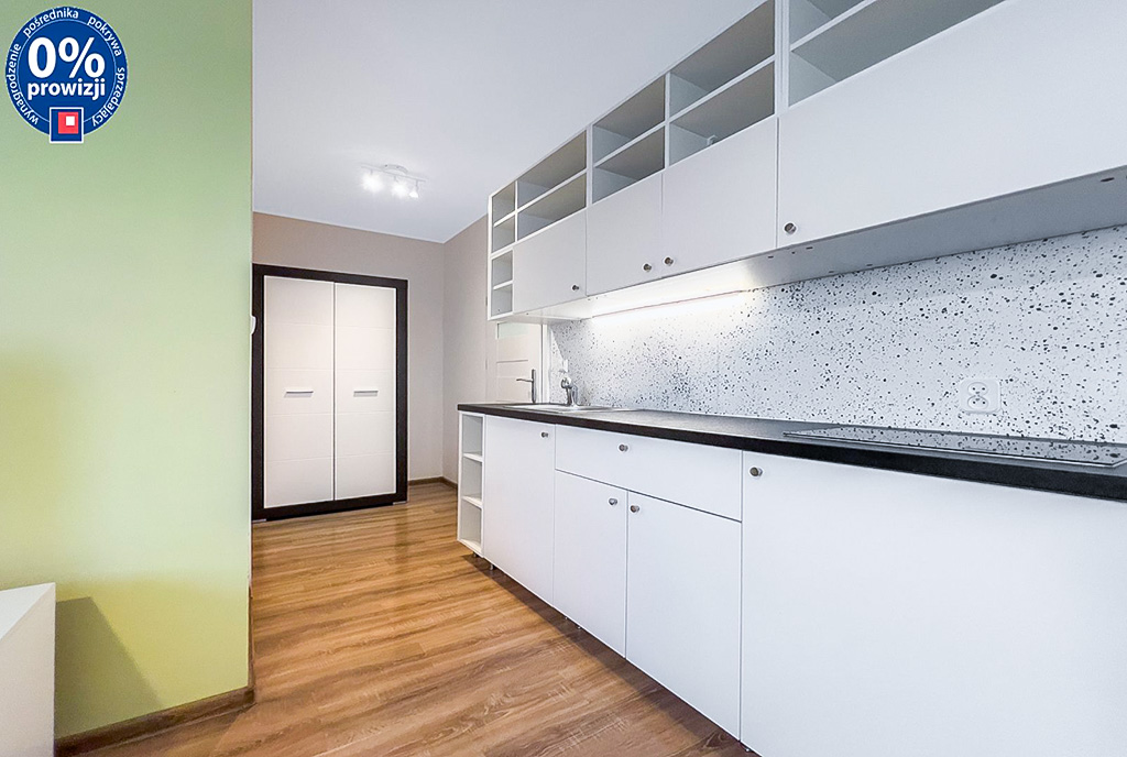 zaaranżowana w bieli kuchnia w luksusowym apartamencie na sprzedaż Katowice (okolice)