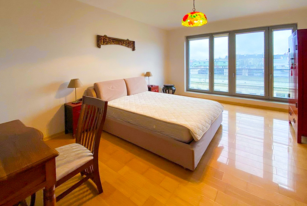 elegancka sypialnia w ekskluzywnym apartamencie na wynajem Szczecin
