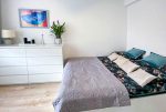 zaciszna sypialnia w ekskluzywnym apartamencie na wynajem Szczecin