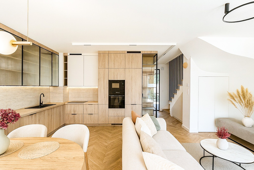 zbliżenie na kuchnię w luksusowej willi na sprzedaż Gdynia okolice