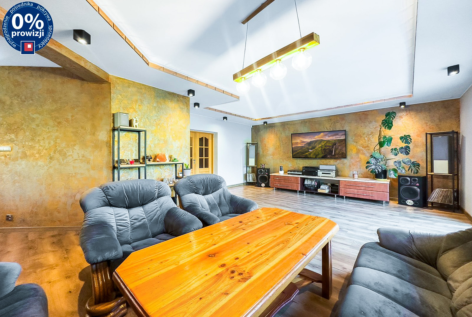 nowoczesny salon w ekskluzywnej willi do sprzedaży Bielsko-Biała okolice