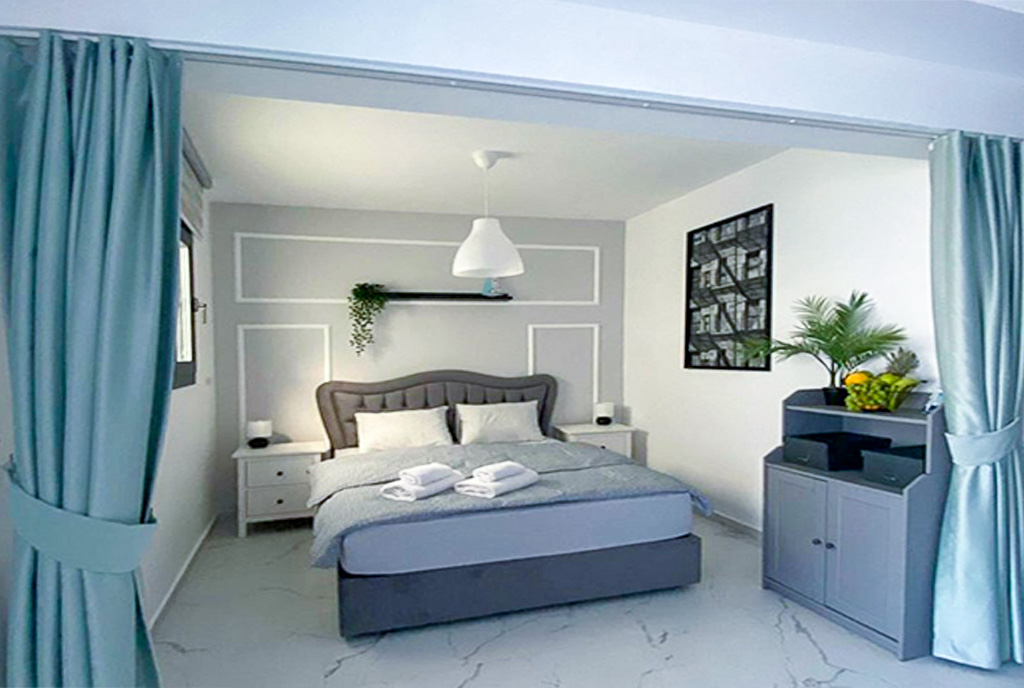 fragment sypialni w ekskluzywnym apartamencie na sprzedaż Cypr Iskele Mackenzie Ave