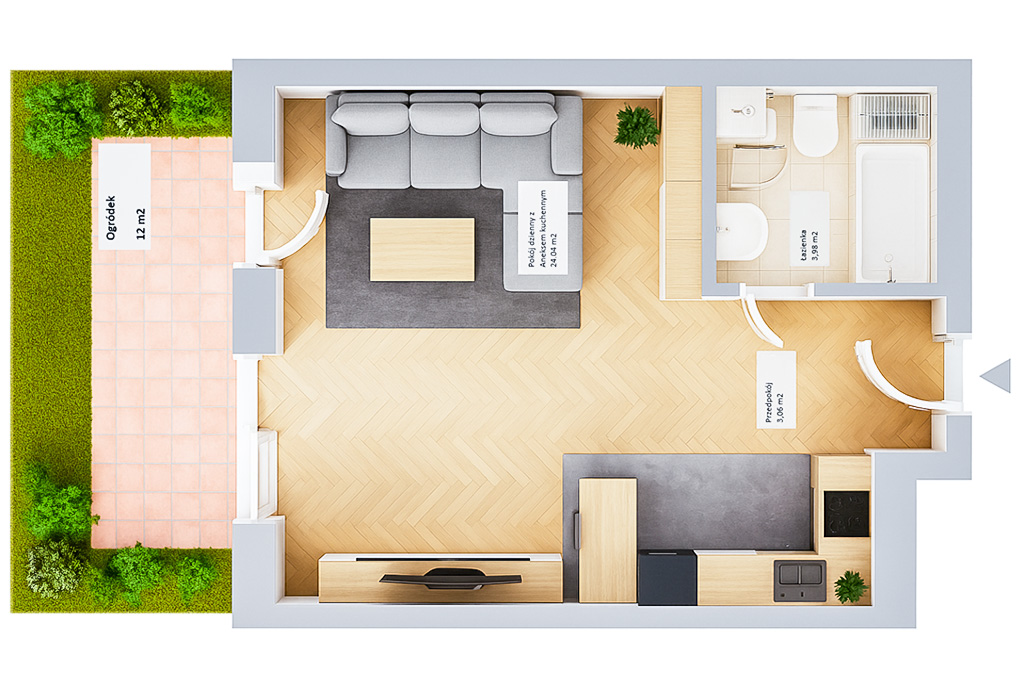 rozkład pokoi i pomieszczeń w luksusowym apartamencie na sprzedaż Gdańsk
