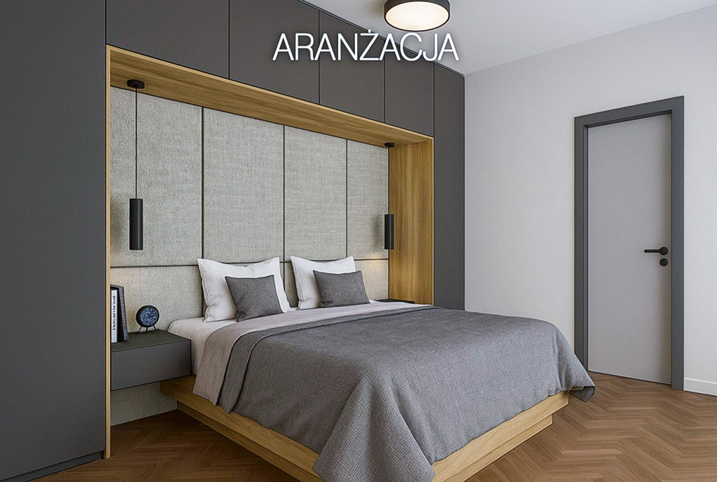 fragment sypialni w luksusowym apartamencie na sprzedaż Katowice okolice
