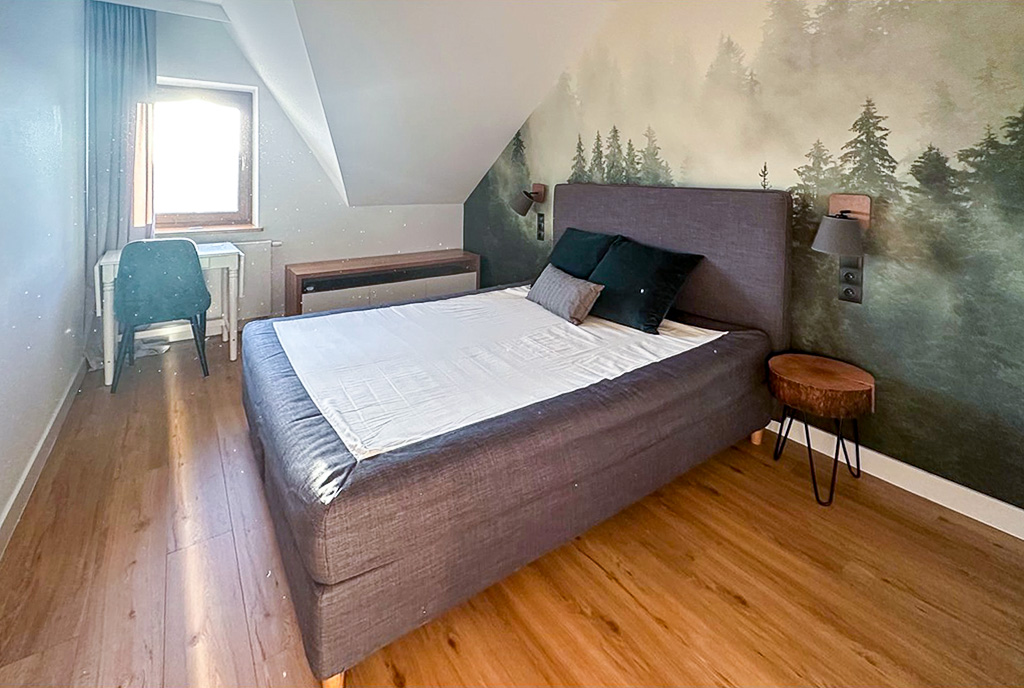 elegancka sypialnia w ekskluzywnym apartamencie na wynajem Warszawa