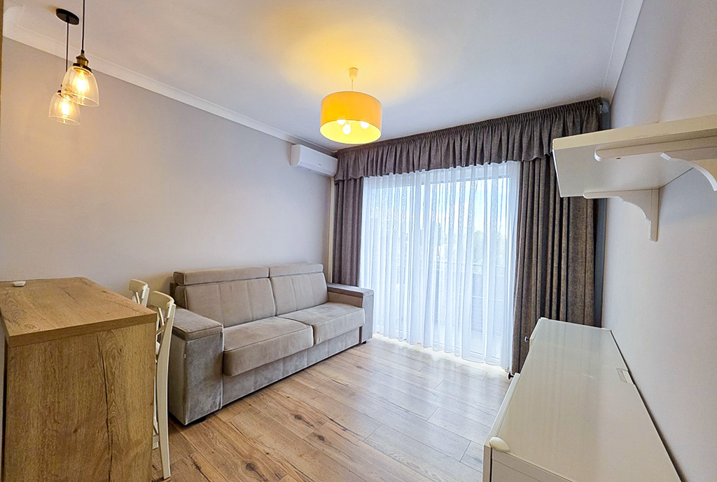 zbliżenie na pokój dzienny w luksusowym apartamencie do wynajmu Zielona Góra okolice