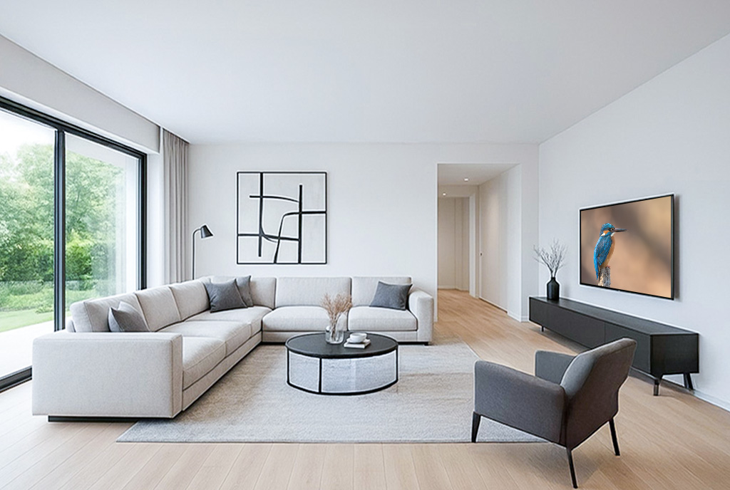 futurystyczny styl salonu w ekskluzywnym apartamencie do sprzedaży Gdańsk okolice