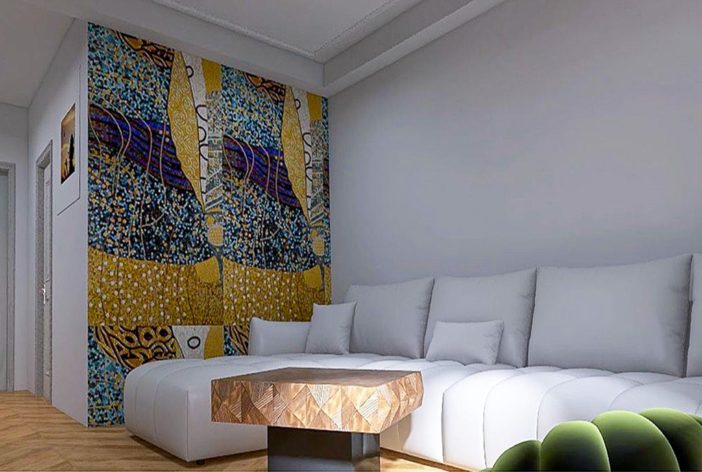 fragment pokoju dziennego w luksusowym apartamencie na sprzedaż Gdańsk