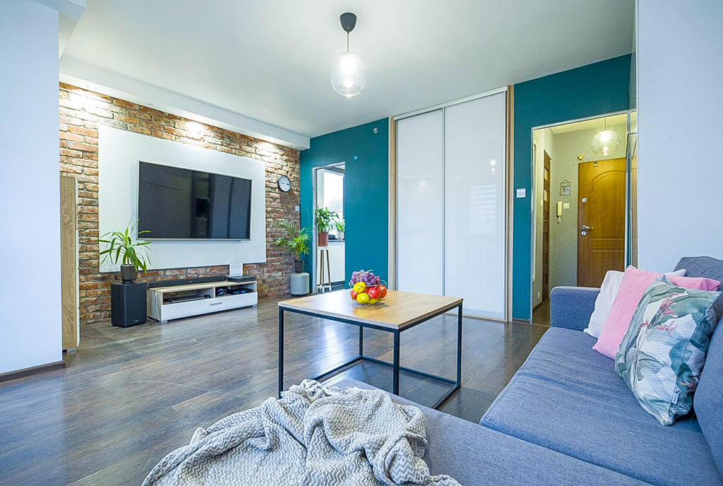 fragment salonu w luksusowym apartamencie na sprzedaż Katowice okolice