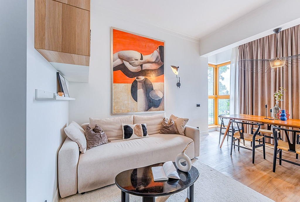 imponujące wnętrze luksusowego apartamentu na sprzedaż nad morzem