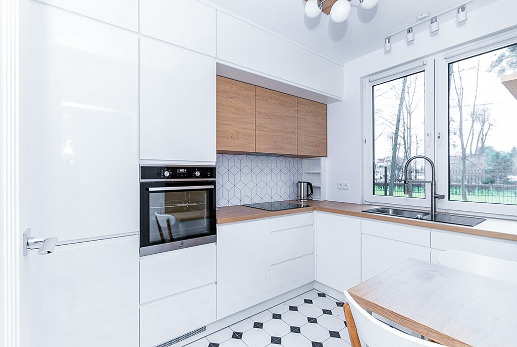 nowoczesna kuchnia w ekskluzywnym apartamencie na wynajem Gdynia okolice