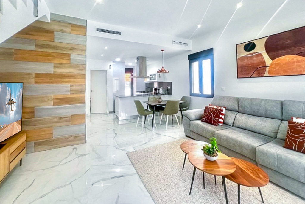 nowoczesny salon w ekskluzywnej willi do sprzedaży Hiszpania Torrevieja