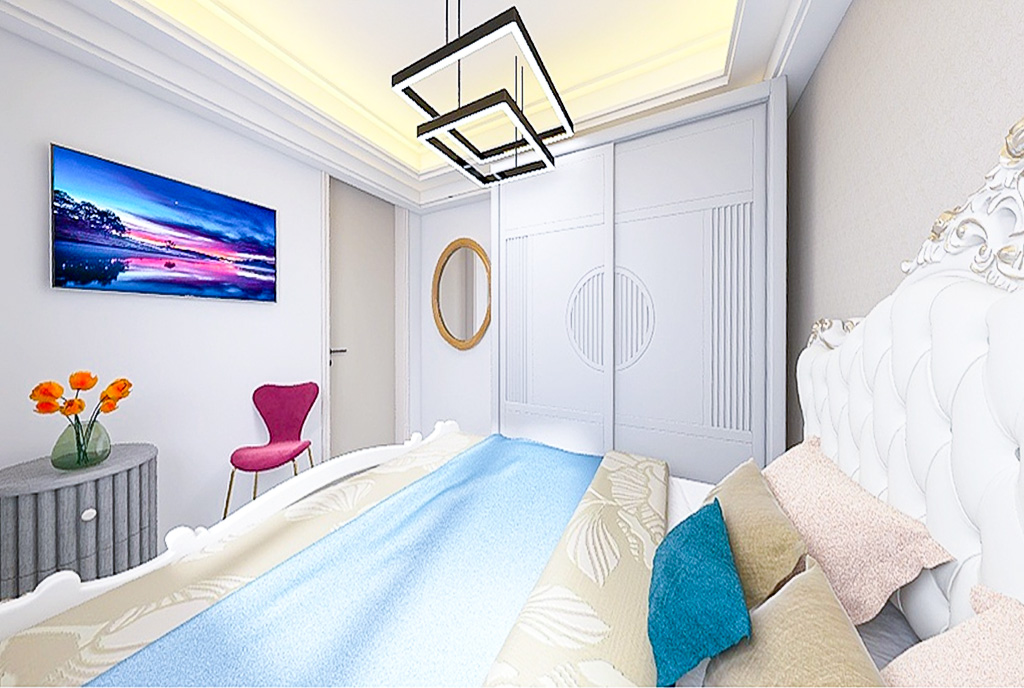 fragment sypialni w luksusowej willi na sprzedaż nowoczesne wnętrze ekskluzywnej rezydencji na sprzedaż Gdańsk okolice