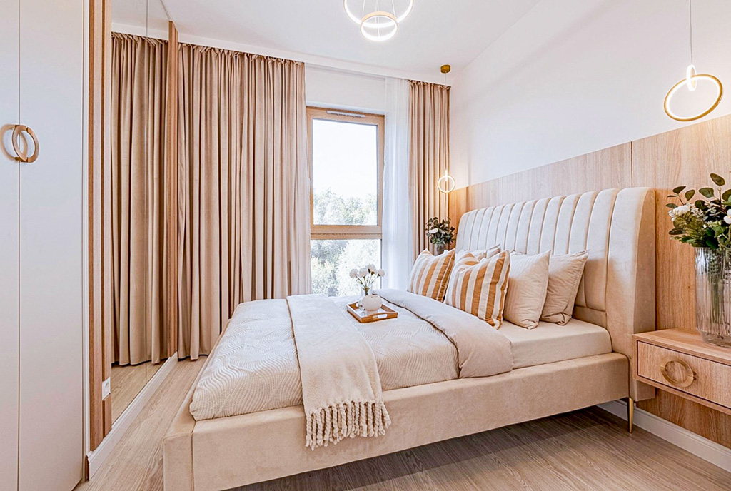 kameralna sypialnia w ekskluzywnym apartamencie na sprzedaż Elbląg