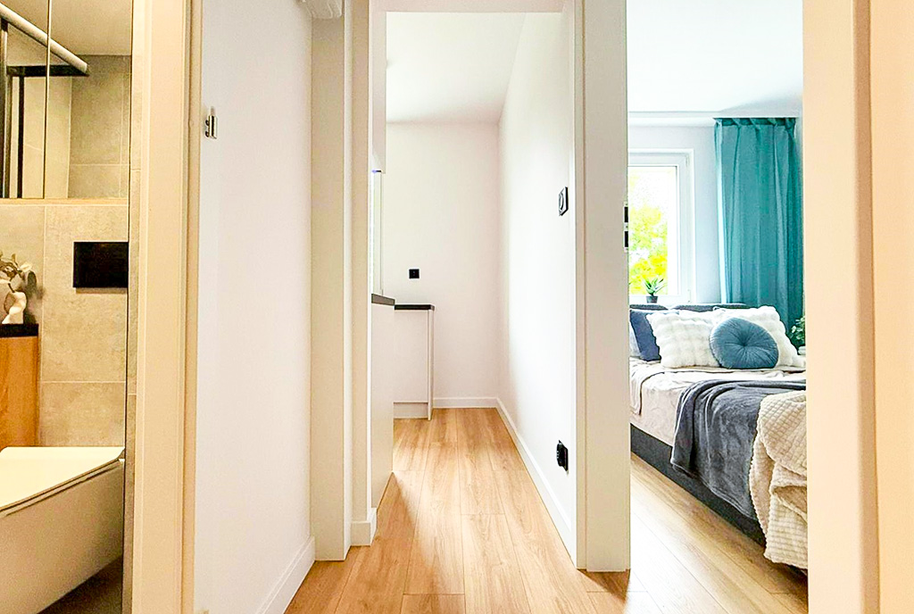 wygodny rozkład pokoi w ekskluzywnym apartamencie na sprzedaż Gdynia okolice