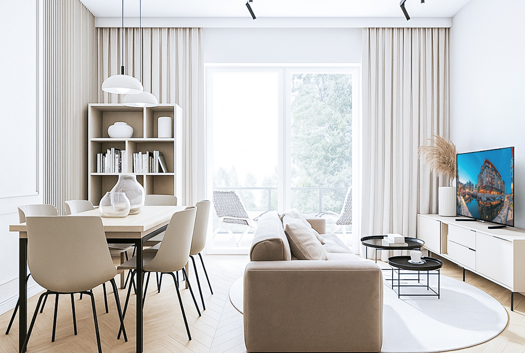 komfortowe wnętrze ekskluzywnego apartamentu do sprzedaży Gdynia okolice