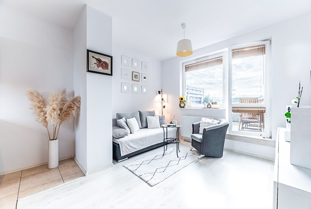 komfortowe wnętrze luksusowego apartamentu na sprzedaż Gdynia okolice