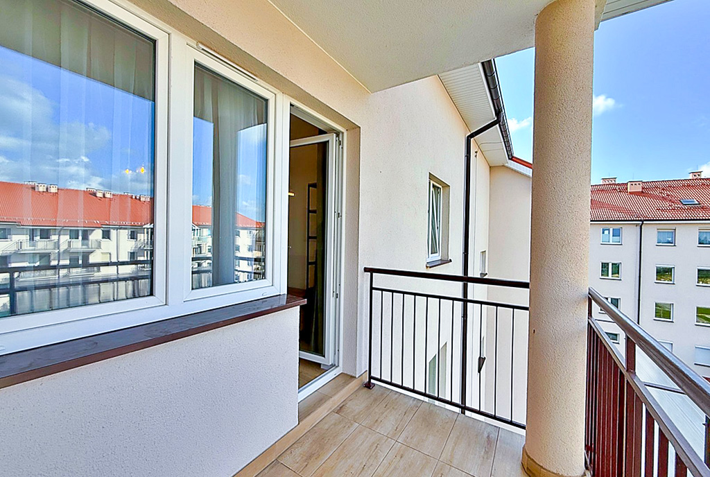 widok na balkon w ekskluzywnym apartamencie na sprzedaż Gorzów Wielkopolski