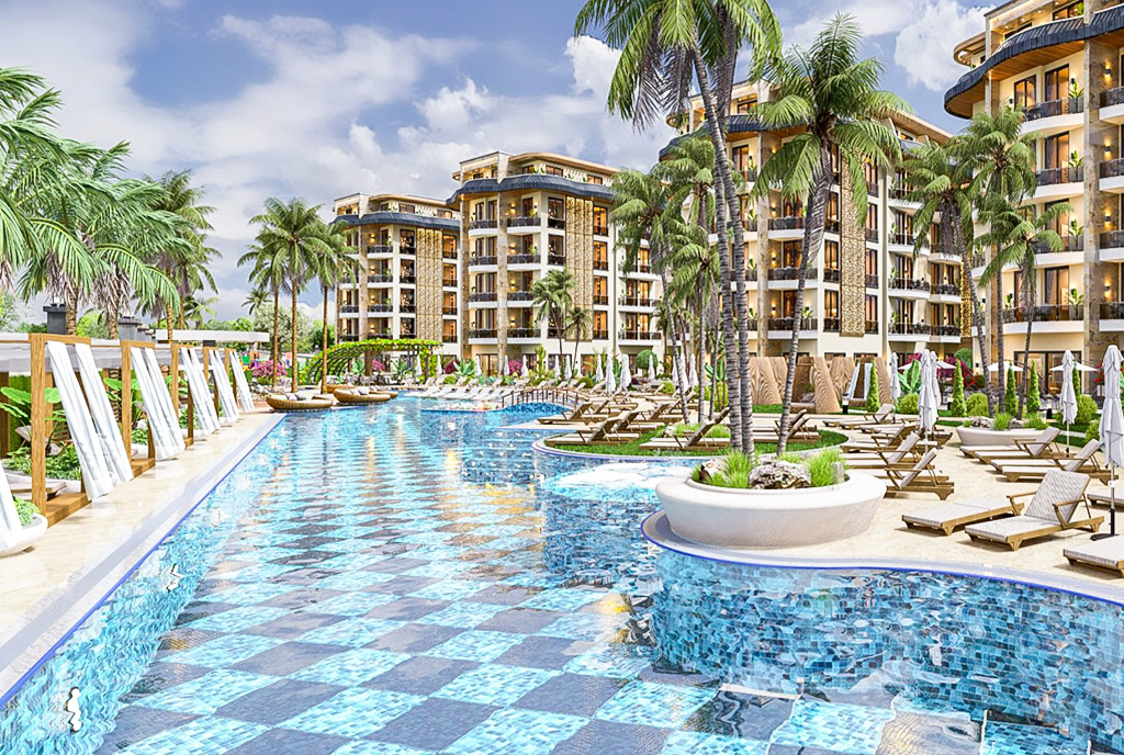 prestiżowe osiedle, na którym znajduje się oferowany na sprzedaż luksusowy apartament Turcja Alanya