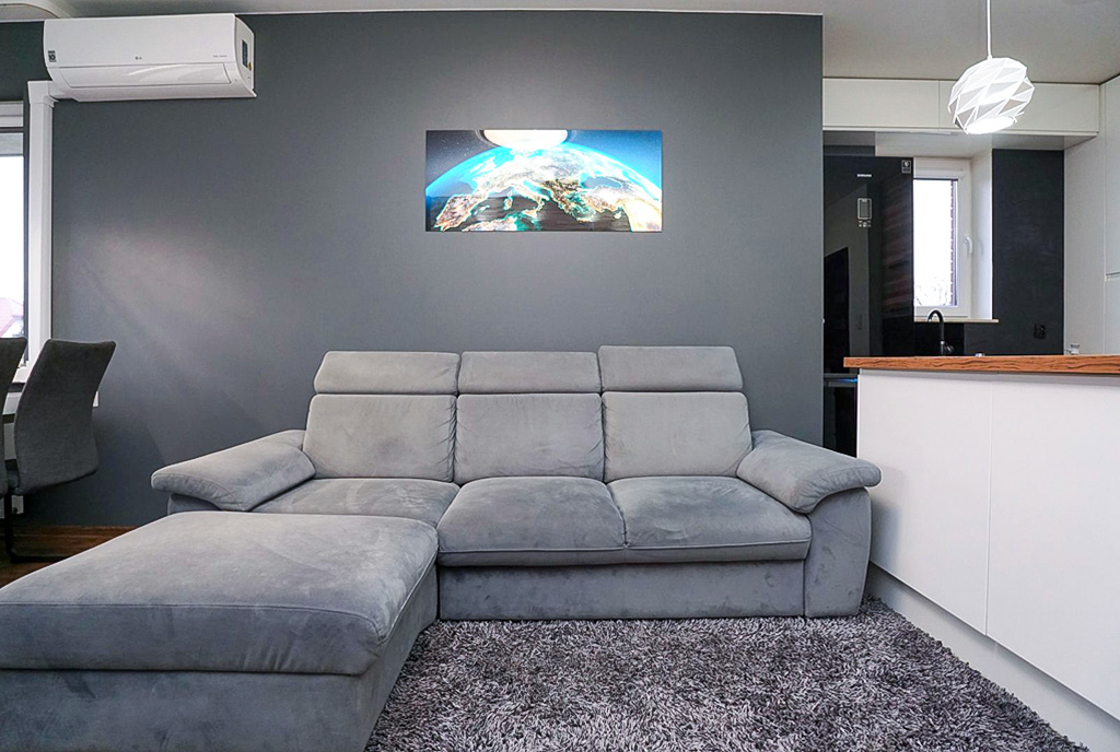 fragment pokoju dziennego w luksusowym apartamencie na sprzedaż Piotrków Trybunalski