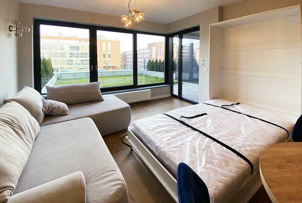 kameralna sypialnia w ekskluzywnym apartamencie na wynajem Szczecin
