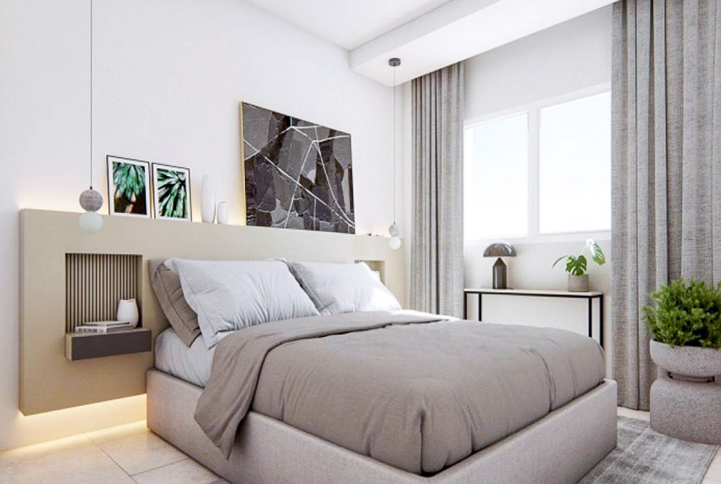 fragment sypialni w luksusowym apartamencie na sprzedaż Hiszpania Torreblanca Fuengirola