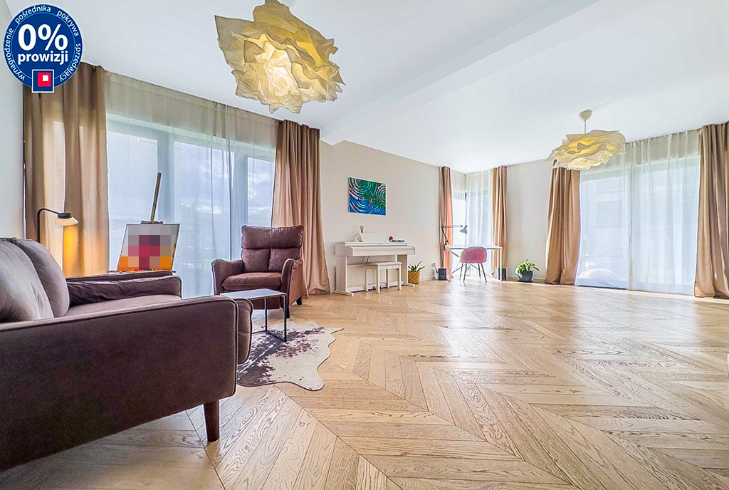 wytworny pokój dzienny w ekskluzywnym apartamencie do sprzedaży Katowice okolice