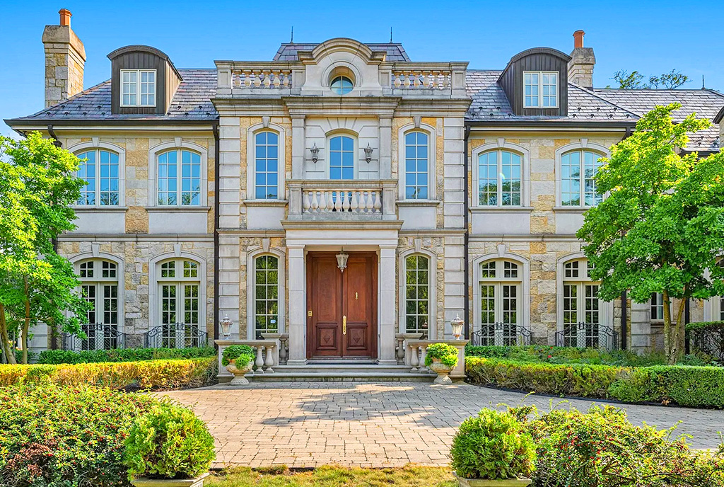 reprezentacyjne wejście do luksusowej willi na sprzedaż Illinois Stany Zjednoczone Ameryki