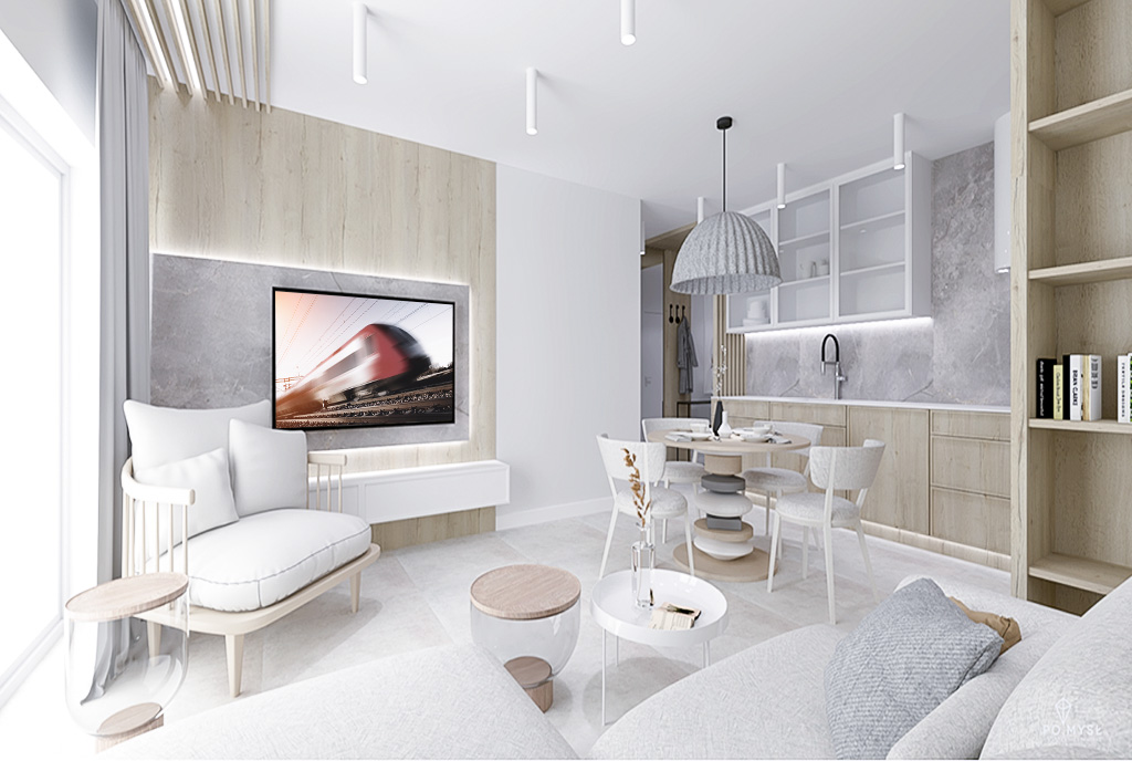 designerski salon w ekskluzywnym apartamencie do sprzedaży Bielsko-Biała (okolice)