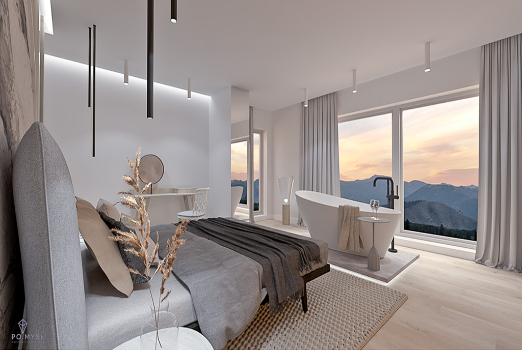 fantastyczna sypialnia w luksusowym apartamencie na sprzedaż Bielsko-Biała (okolice)