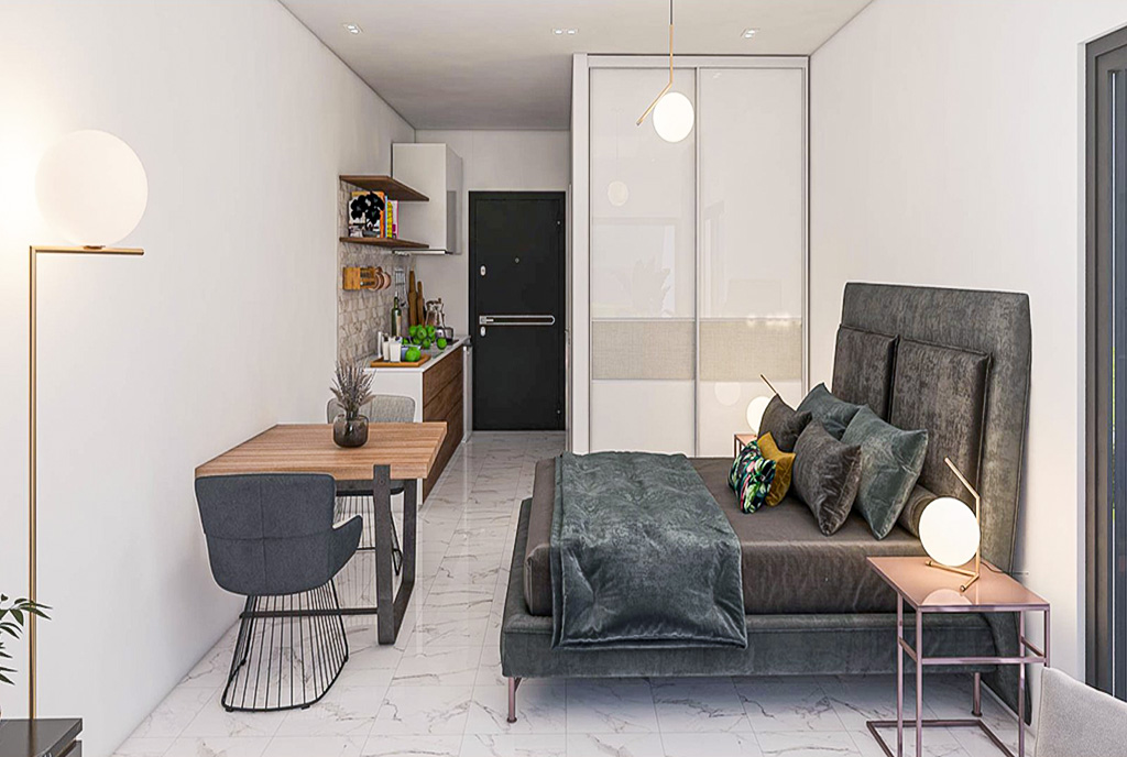 komfortowy salon w ekskluzywnym apartamencie do sprzedaży Cypr Esentepe