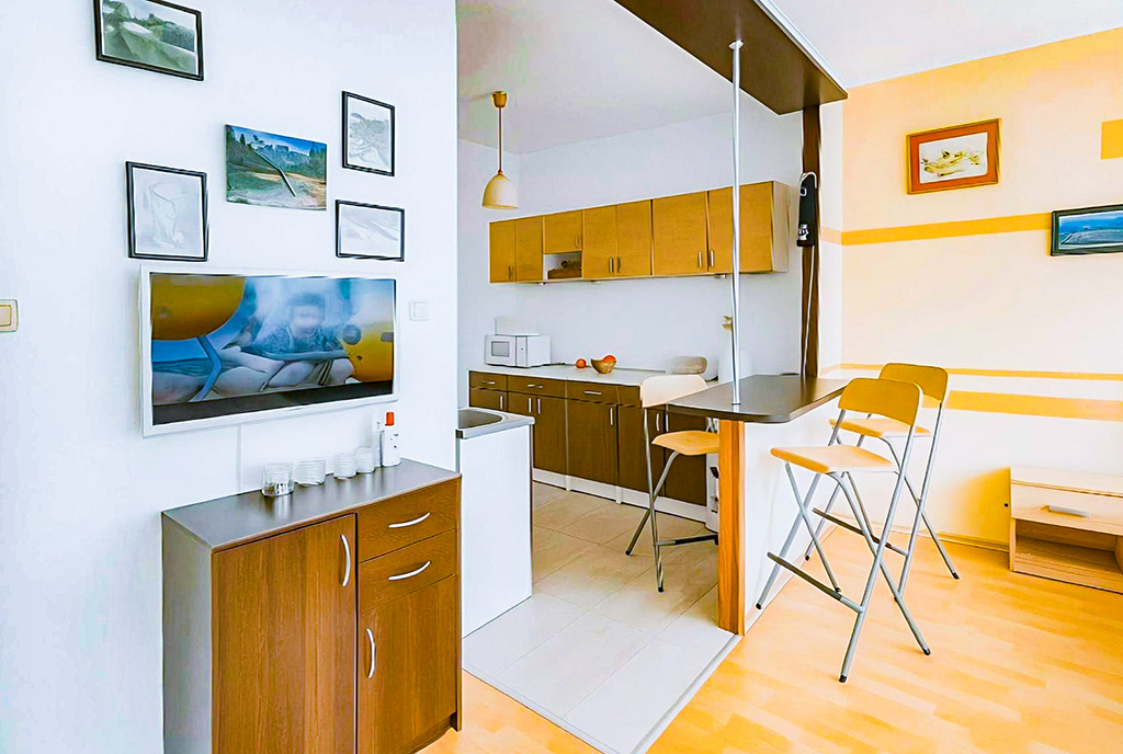fragment aneksu kuchennego w luksusowym apartamencie na sprzedaż Gdańsk