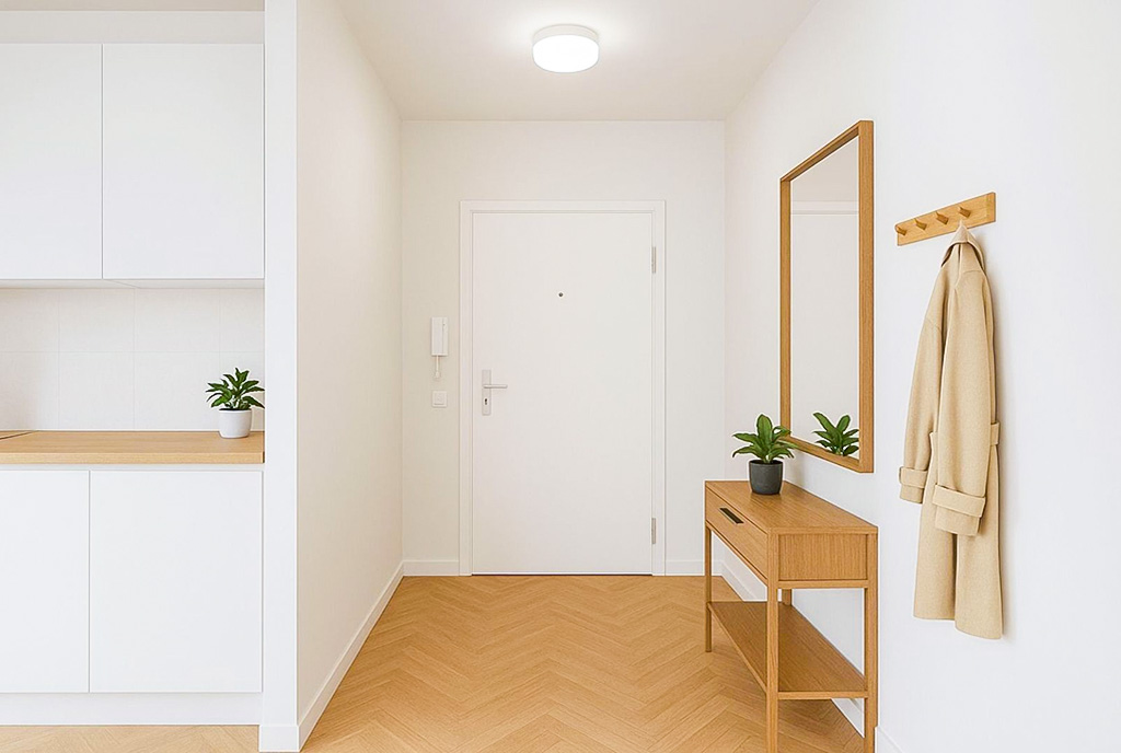 imponujący korytarz w ekskluzywnym apartamencie na sprzedaż Gdańsk