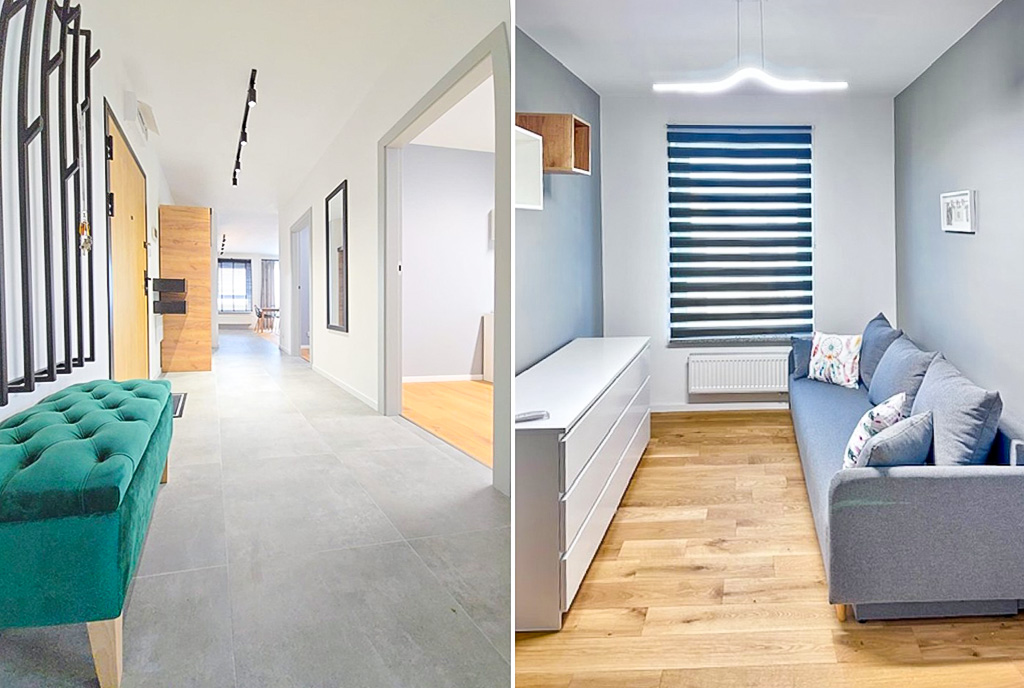 hol oraz pomieszczenie w ekskluzywnym apartamencie na sprzedaż Mazury