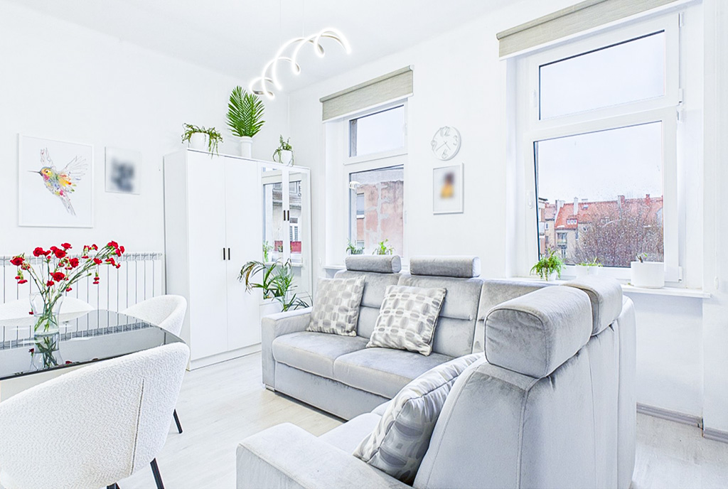 fragment salonu w luksusowym apartamencie na sprzedaż Ostrów Wielkopolski