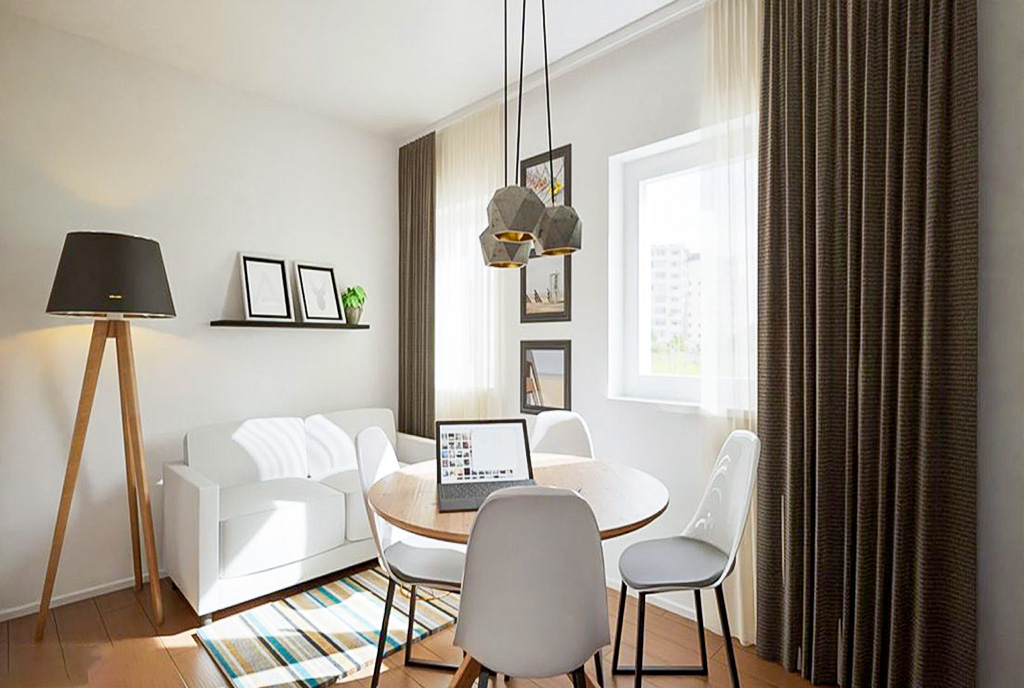 na pierwszym planie jadalnia w luksusowym apartamencie na sprzedaż Gdańsk