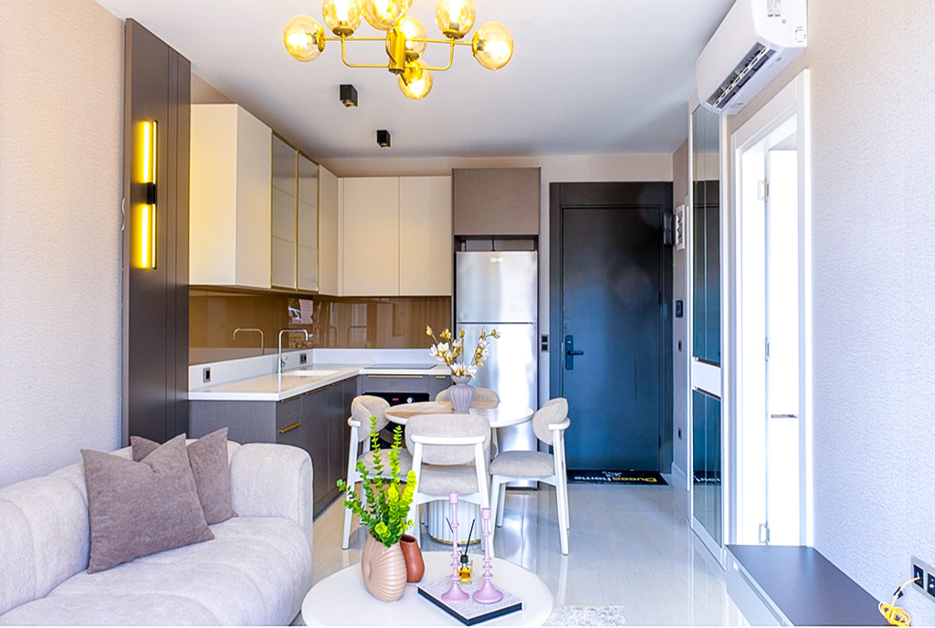 widokna aneks kuchenny w luksusowym apartamencie na sprzedaż Turcja Alanya