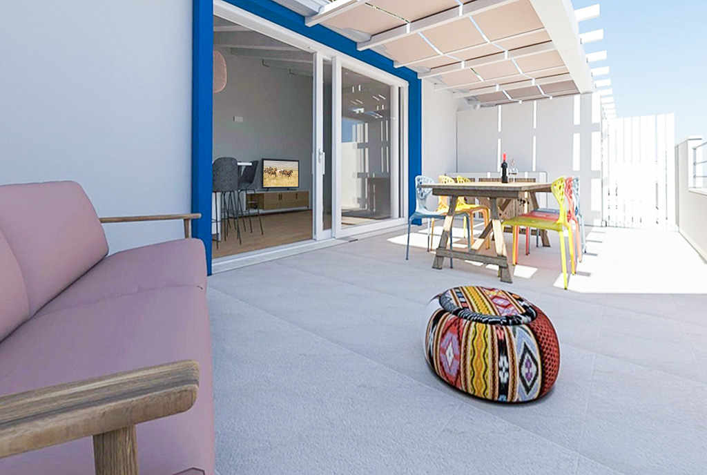 fantastyczny taras przy ekskluzywnym apartamencie do sprzedaży Włochy Lu Bagnu