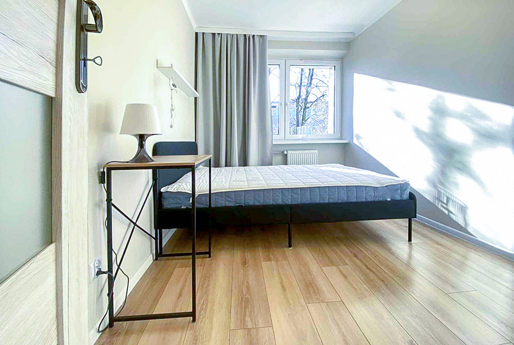 na zdjęciu sypialnia w ekskluzywnym apartamencie na wynajem Częstochowa