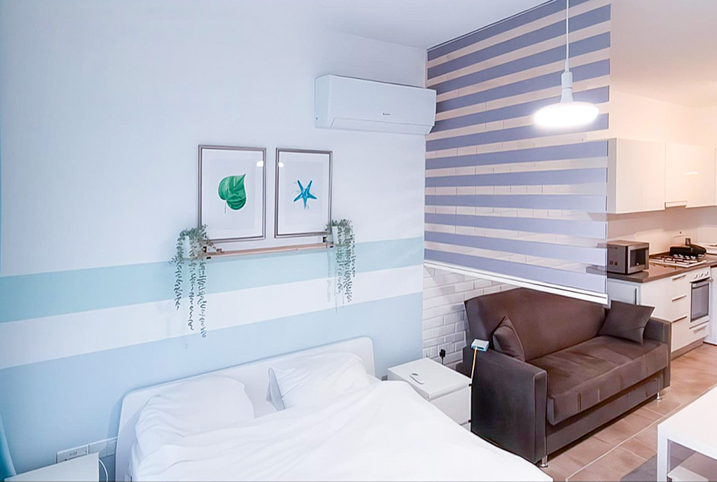 zaciszna sypialnia w ekskluzywnym apartamencie na sprzedaż Cypr Iskele Famagusta