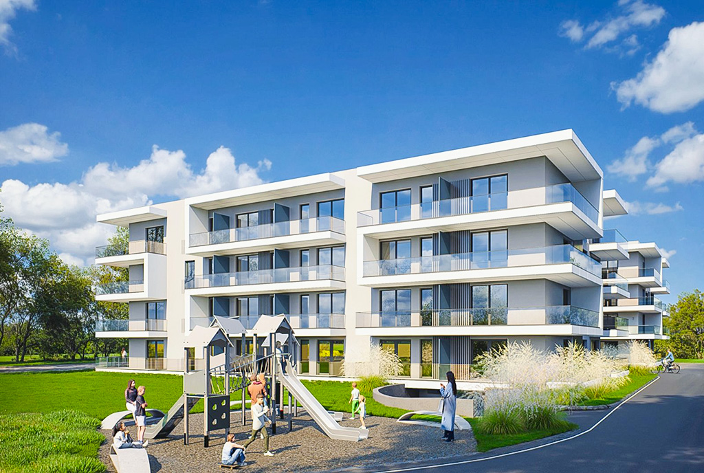 fragment osiedla, na którym znajduje się ekskluzywny apartament na sprzedaż Kielce okolice