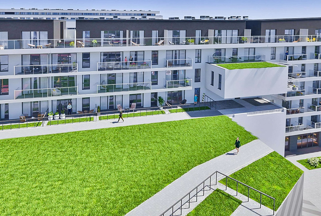 atrakcyjne osiedle, na którym znajduje się luksusowy apartament do sprzedaży Szczecin