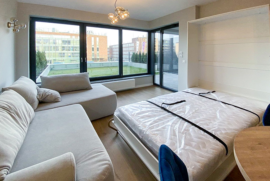 kameralna sypialnia w ekskluzywnym apartamencie na wynajem Szczecin