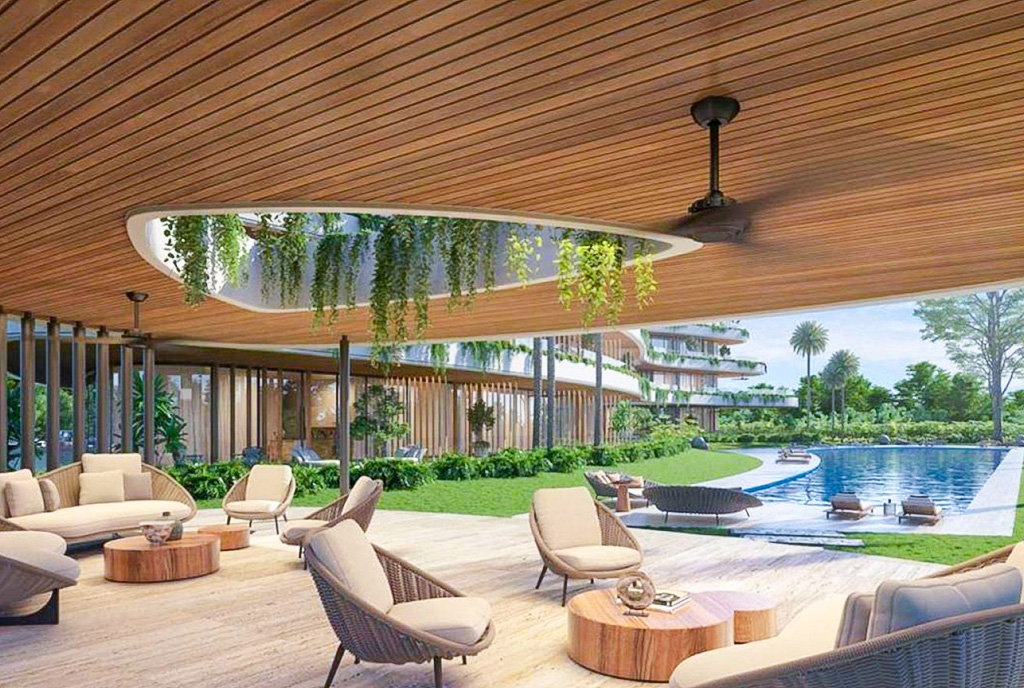 fragment tarasu przy luksusowym apartamencie na sprzedaż Dominikana Bayahibe La Altargacia
