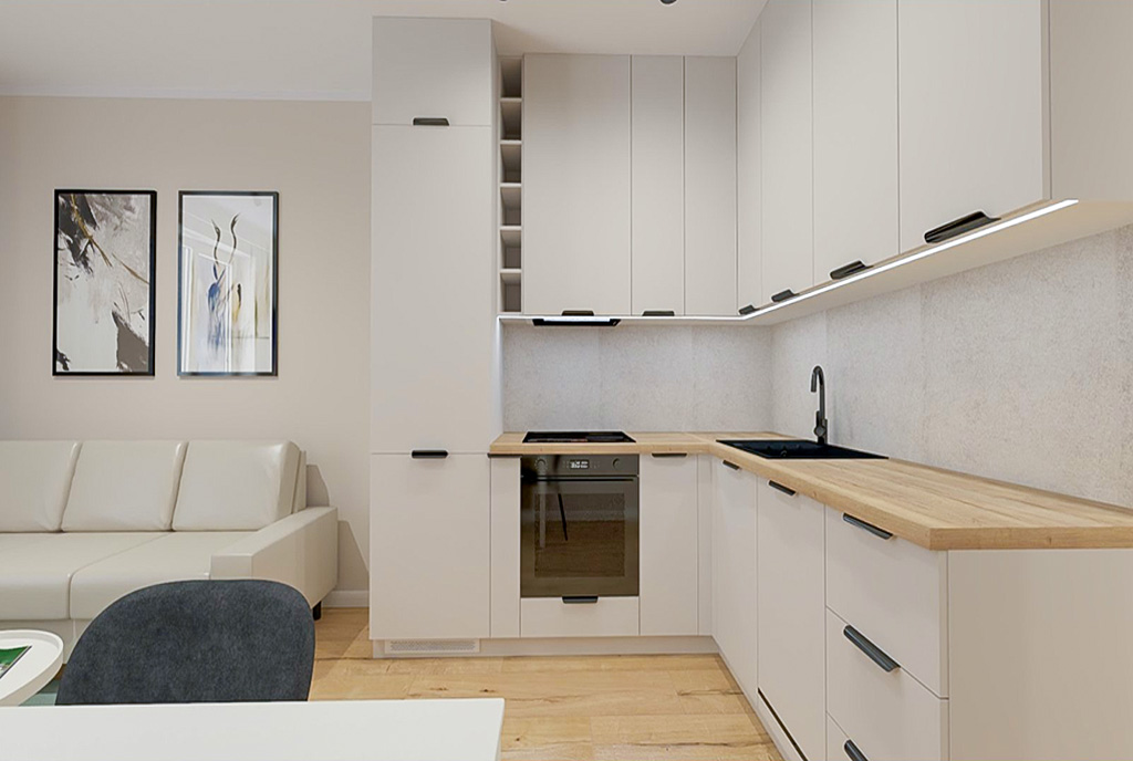 projekt kuchni w luksusowym apartamencie na sprzedaż Elbląg