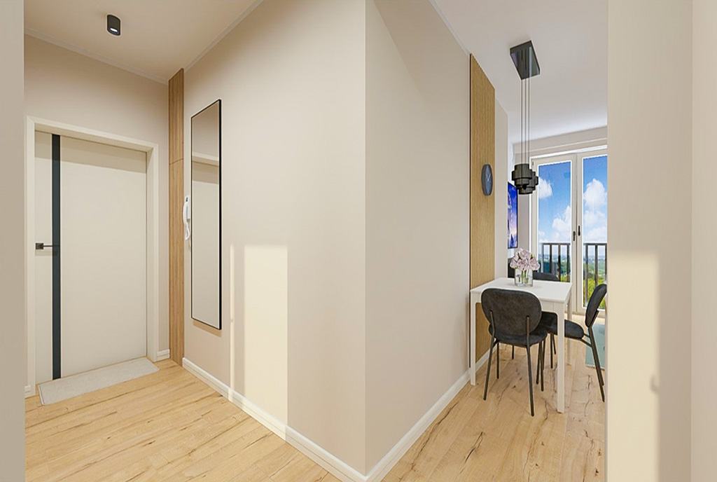 funkcjonalny hol w ekskluzywnym apartamencie na sprzedaż Elbląg